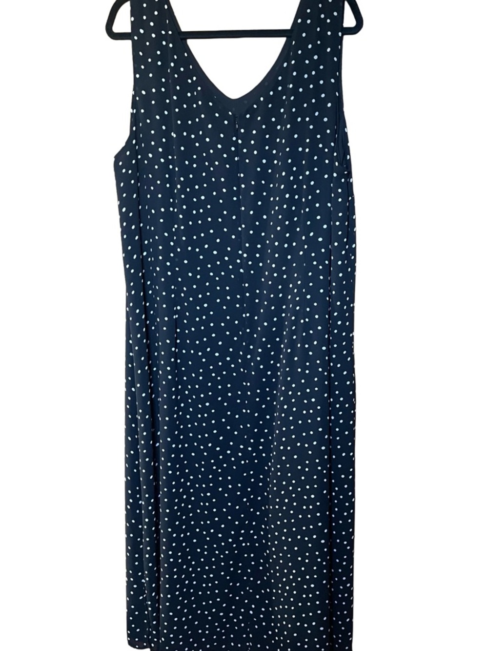 Black Polka Dot Sleeveless Maxi Dress